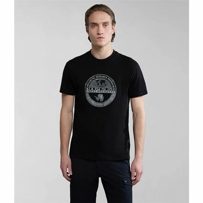 Camiseta de Manga Corta Hombre Napapjiri S-Bollo Negro 4