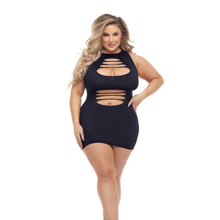 Vestido Pink Lipstick Negro (Queen size)