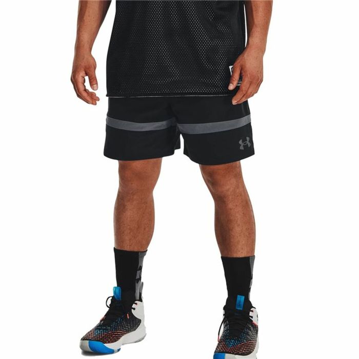 Pantalones Cortos de Baloncesto para Hombre Under Armour Baseline Negro 5