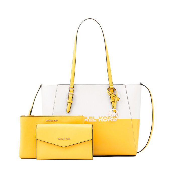 Bolso Mujer Michael Kors CHARLOTE Amarillo 27 x 34 x 11 cm