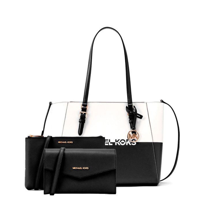 Bolso Mujer Michael Kors CHARLOTE Negro 27 x 34 x 11 cm 2