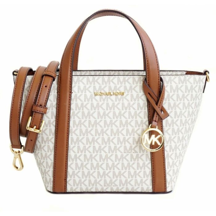 Bolso Mujer Michael Kors PRATT VANILLA Gris 18 x 18 x 10 cm