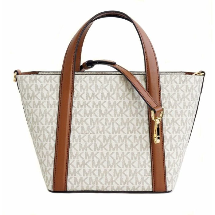 Bolso Mujer Michael Kors PRATT VANILLA Gris 18 x 18 x 10 cm 2