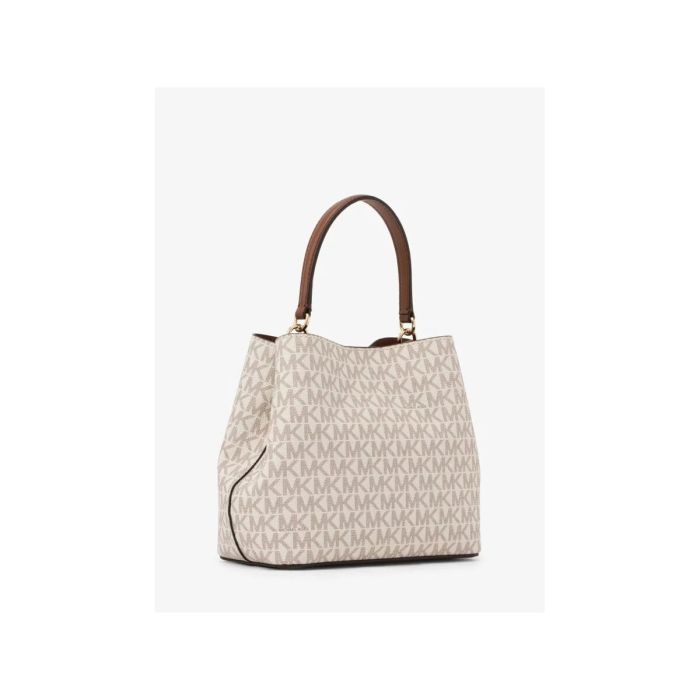 Bolso Mujer Michael Kors PRATT-VANILLA Gris 18 x 18 x 10 cm 2