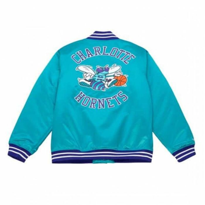 Chaqueta Deportiva Unisex Mitchell & Ness Charlotte Hornets Azul 3 Chaqueta Deportiva Unisex Mitchell & Ness Charlotte Hornets Azul 3