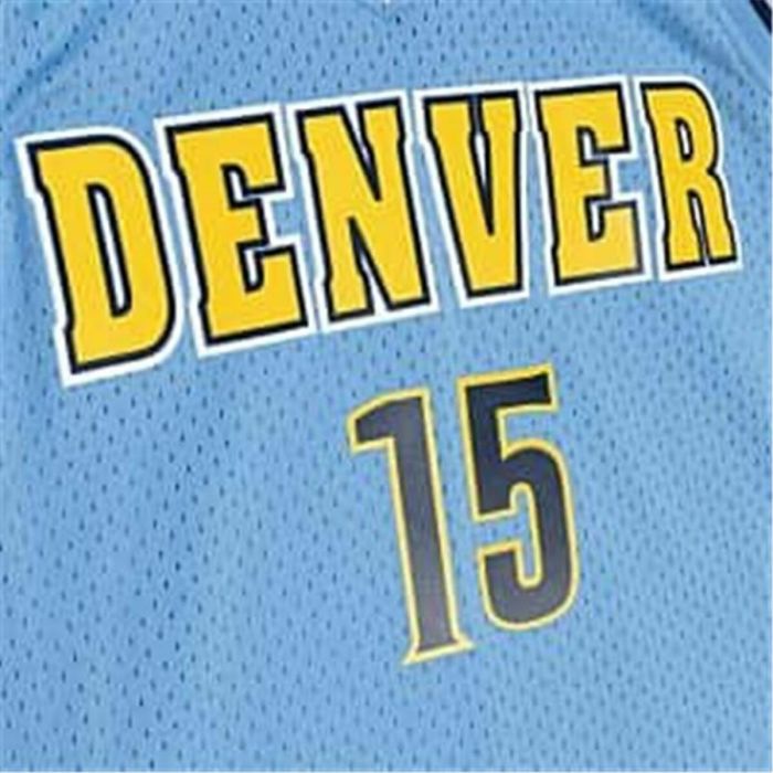 Camiseta de baloncesto Mitchell & Ness Denver Nuggets 2016-17 Nikola Jokic Nº15 Aguamarina 2