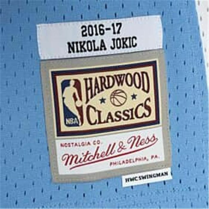 Camiseta de baloncesto Mitchell & Ness Denver Nuggets 2016-17 Nikola Jokic Nº15 Aguamarina 1