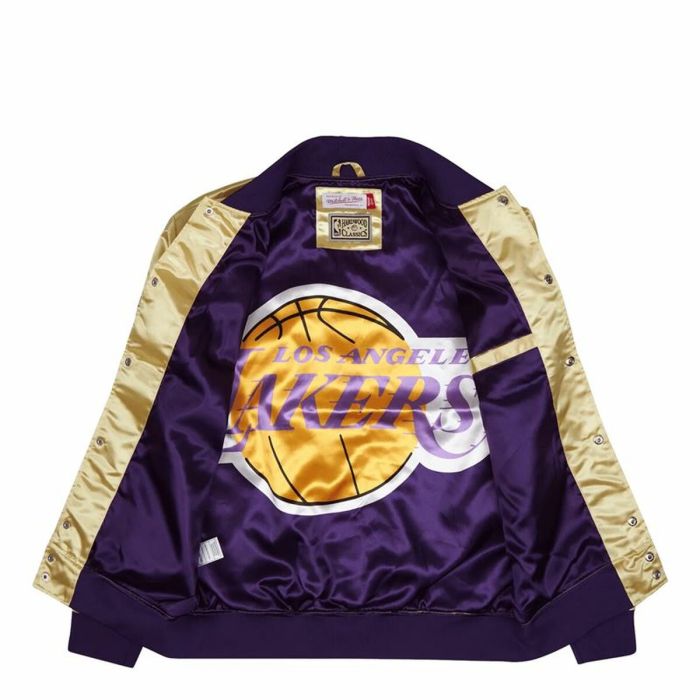 Chaqueta Deportiva para Hombre Mitchell & Ness Los Angeles Lakers Baloncesto Dorado 4