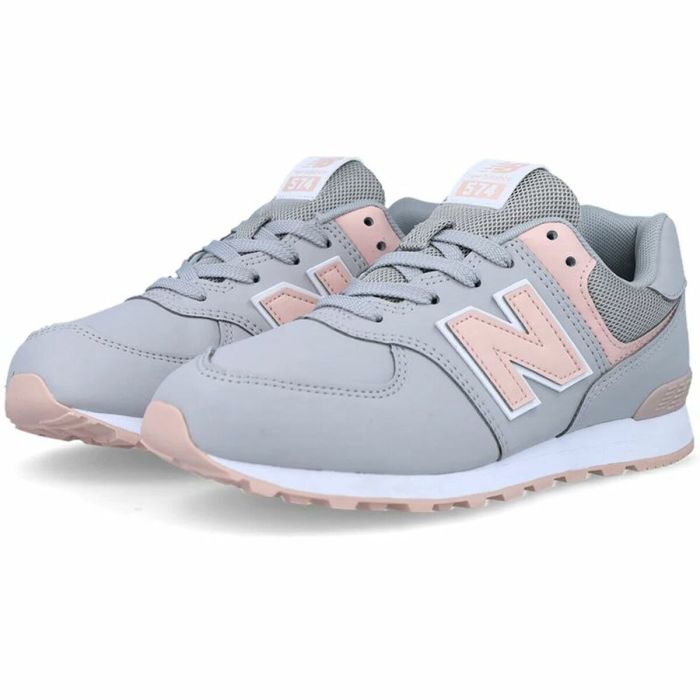 Zapatillas Casual de Mujer New Balance 574  Gris Rosa 1