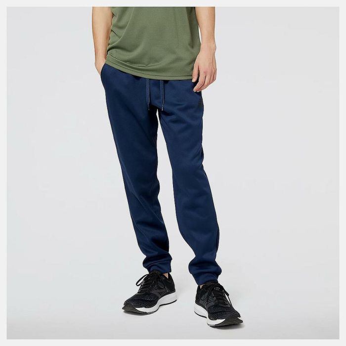 Pantalón para Adultos New Balance TNCT FLC PNT MP23022 NGO Hombre Azul marino