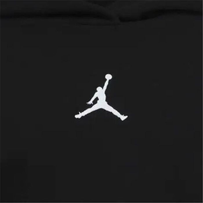 Sudadera con Capucha Niña Jordan Icon Play Blanco Negro 1