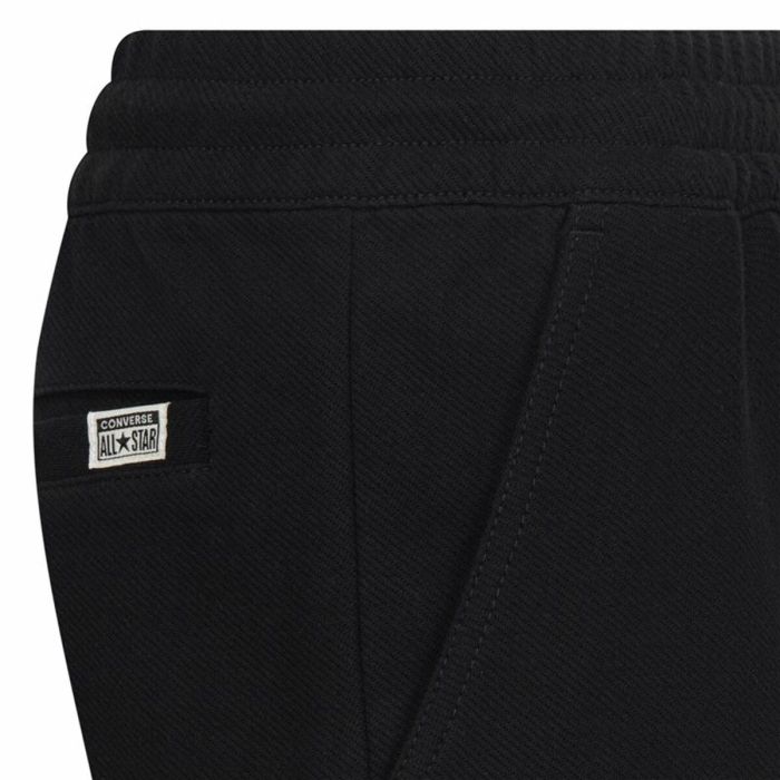 Pantalón para Adultos Converse Lifestyle Knitxtured S Negro Infantil Hombre 1