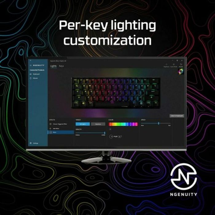 Teclado Hyperx Alloy Origins 60 Qwerty US Rosa 4 Teclado Hyperx Alloy Origins 60 Qwerty US Rosa 4