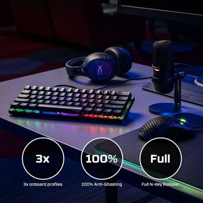 Teclado Hyperx Alloy Origins 60 Qwerty US Rosa 3 Teclado Hyperx Alloy Origins 60 Qwerty US Rosa 3