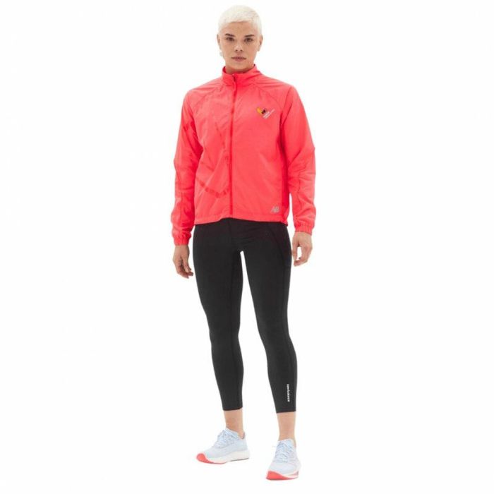 Chaqueta Deportiva para Mujer New Balance  Printed Impact Run Naranja 2