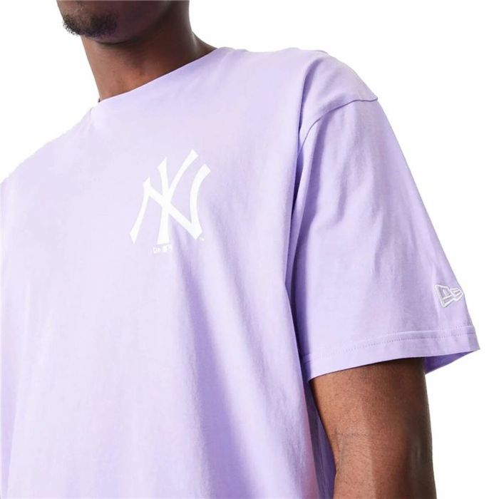 Camiseta de Manga Corta New Era MLB League Essentials New York Yankees Violeta Unisex 2