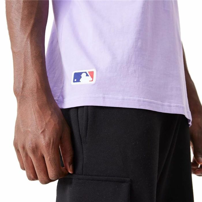 Camiseta de Manga Corta New Era MLB League Essentials New York Yankees Violeta Unisex 1