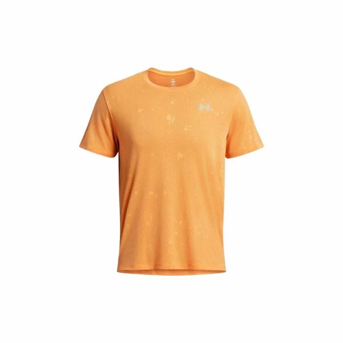 Camiseta de Manga Corta Hombre Under Armour Launch Naranja Oscuro