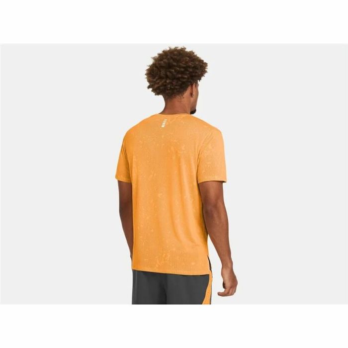 Camiseta de Manga Corta Hombre Under Armour Launch Naranja Oscuro 1