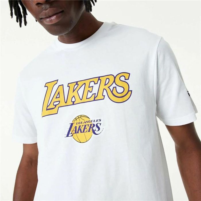Camiseta de baloncesto New Era NBA LA Lakers Blanco 2