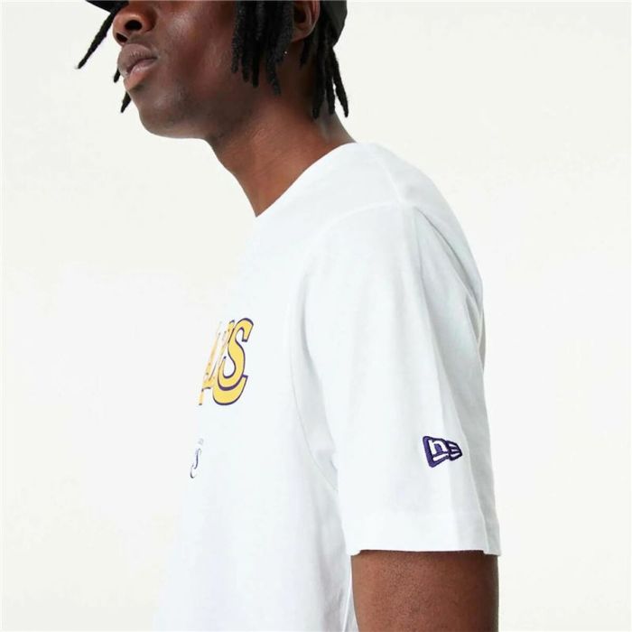 Camiseta de baloncesto New Era NBA LA Lakers Blanco 1