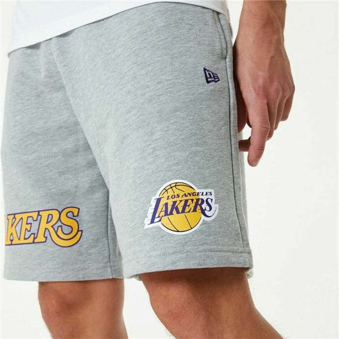 Pantalón Corto Deportivo New Era LA Lakers Gris 1
