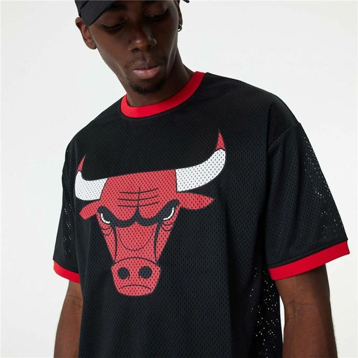 Camiseta de baloncesto New Era NBA Mesh Chicago Bulls Negro 3