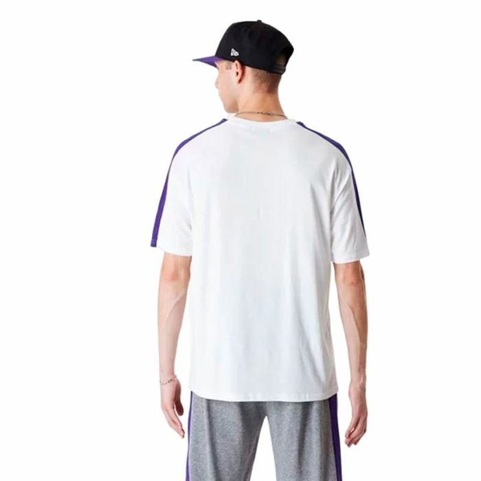 Camiseta de Manga Corta Hombre New Era NBA Colour Block LA Lakers Blanco 4