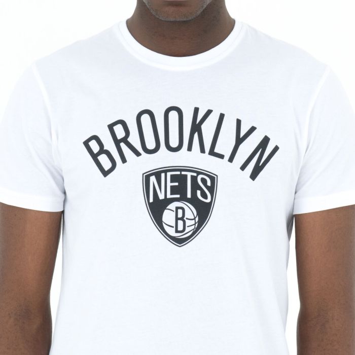 Camiseta de Manga Corta Hombre New Era NOS NBA BRONET 60416753 Blanco 3