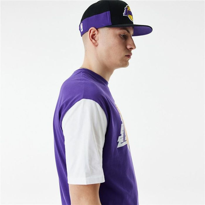 Camiseta de Manga Corta Hombre New Era NBA Colour Insert LA Lakers Morado 3