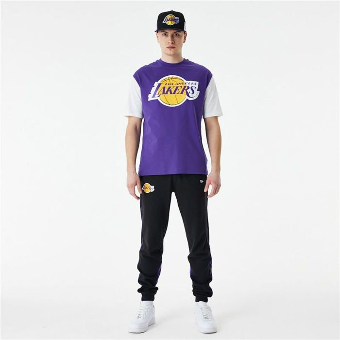 Camiseta de Manga Corta Hombre New Era NBA Colour Insert LA Lakers Morado 1