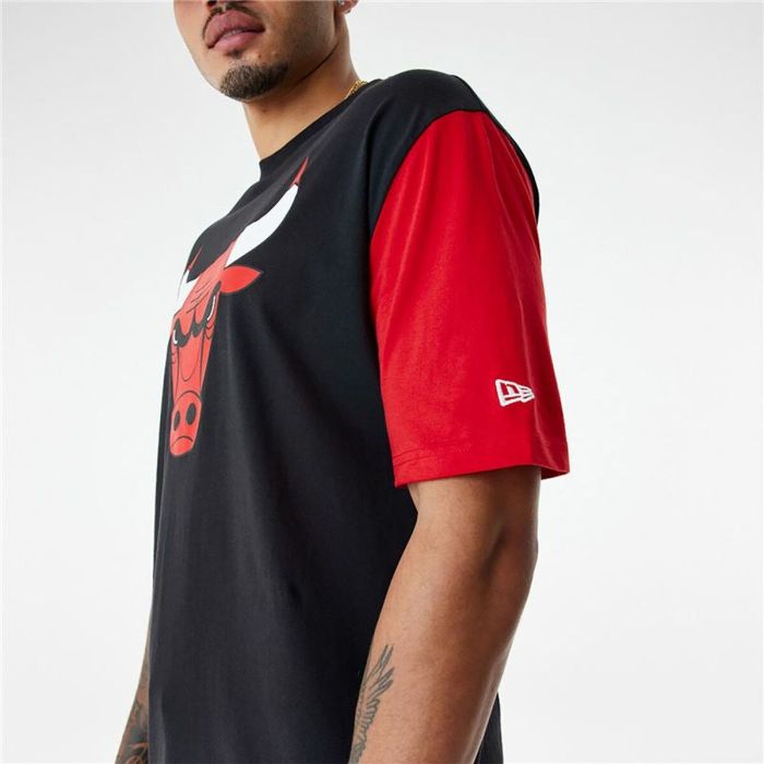 Camiseta de Manga Corta Hombre New Era NBA Colour Insert Chicago Bulls Negro 5