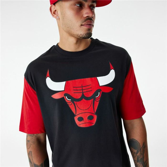 Camiseta de Manga Corta Hombre New Era NBA Colour Insert Chicago Bulls Negro 2