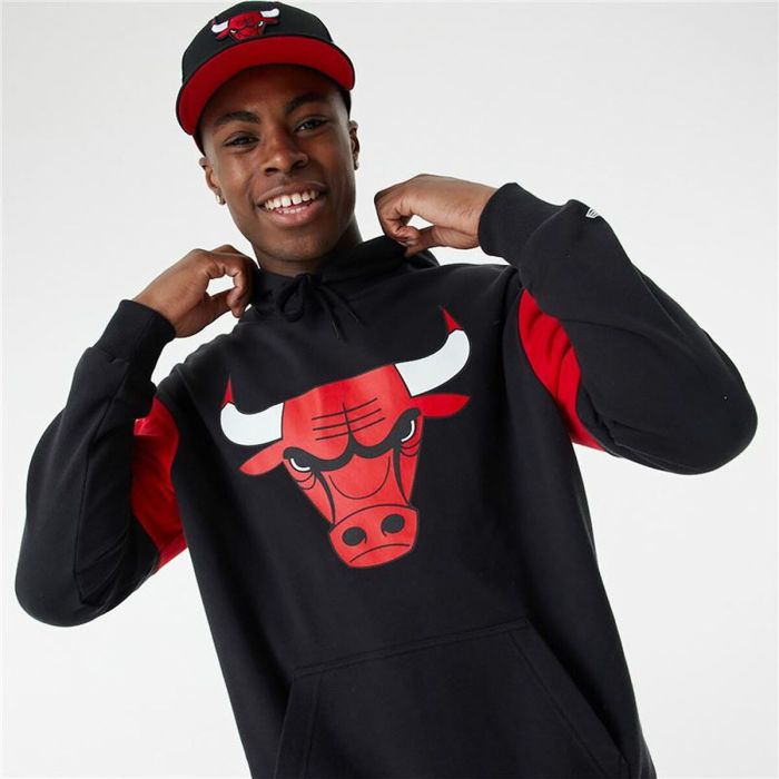 Sudadera con Capucha Unisex New Era NBA Colour Insert Chicago Bulls Negro 6