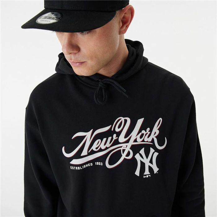 Sudadera con Capucha Unisex New Era MLB Retro Graphic New York Yankees Negro 2