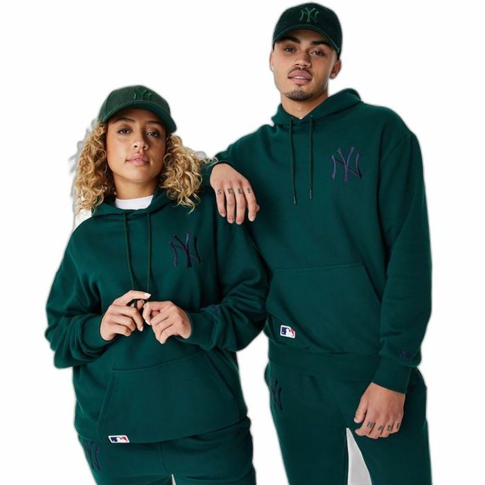 Sudadera con Capucha Unisex New Era League Essentials New York Yankees Verde oscuro