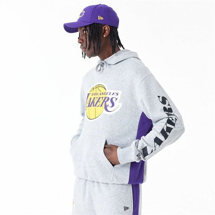 Sudadera con Capucha Hombre New Era La Lakers NBA Gris