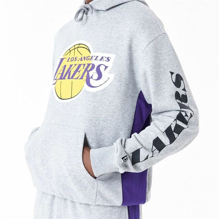 Sudadera con Capucha Hombre New Era La Lakers NBA Gris 4