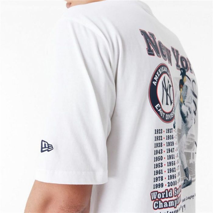 Camiseta de Manga Corta Hombre New Era MLB PLAYER GRPHC OS TEE NEYYAN 60435538 Blanco (L) 4