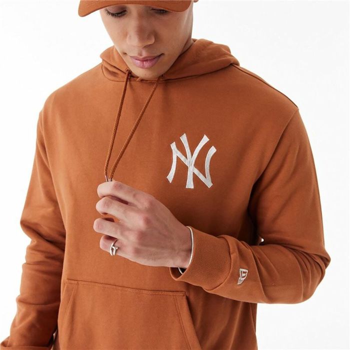 Sudadera con Capucha Mujer New Era League Essential New York Marrón 2