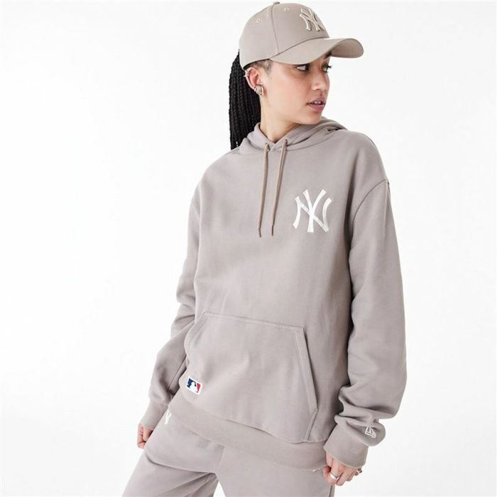 Sudadera con Capucha Mujer New Era League Essential New York Marrón 5