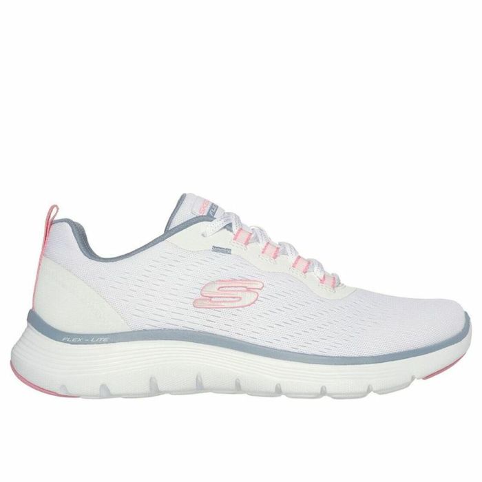 Zapatillas Deportivas Mujer Skechers Flex Appeal 5.0 Blanco Rosa 0 Zapatillas Deportivas Mujer Skechers Flex Appeal 5.0 Blanco Rosa 0