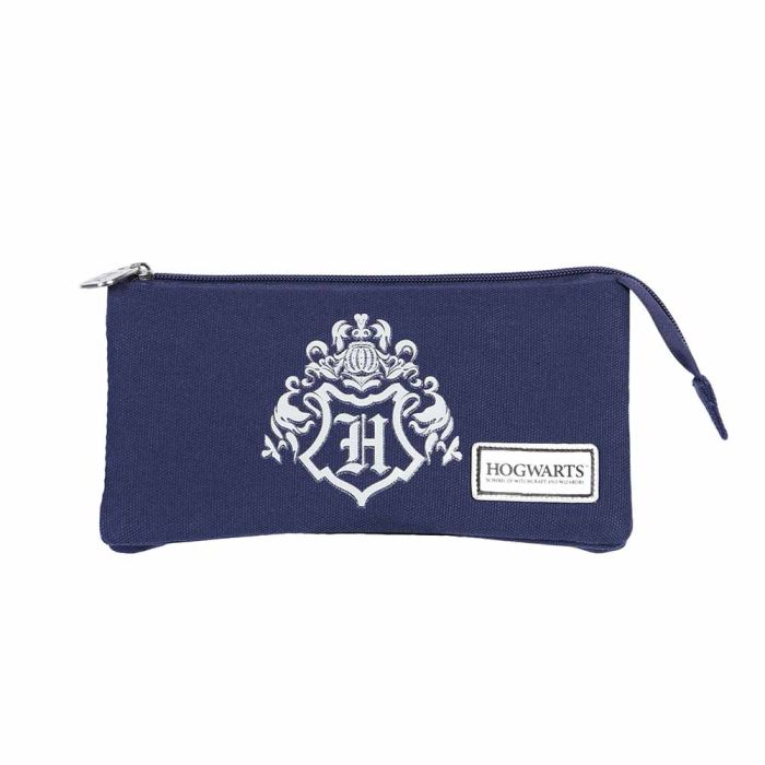 Estuche Portatodo Triple HS Academy Harry Potter Azul Oscuro