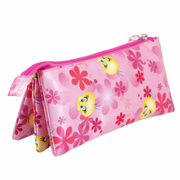 Estuche Portatodo Triple Pink Flowers Looney Tunes Tweety (Piolín) Rosa 3 Estuche Portatodo Triple Pink Flowers Looney Tunes Tweety (Piolín) Rosa 3