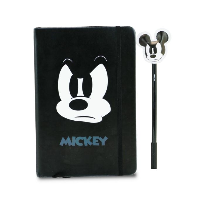 Caja Regalo con Diario y Bolígrafo Fashion Angry Disney Mickey Mouse Negro 1