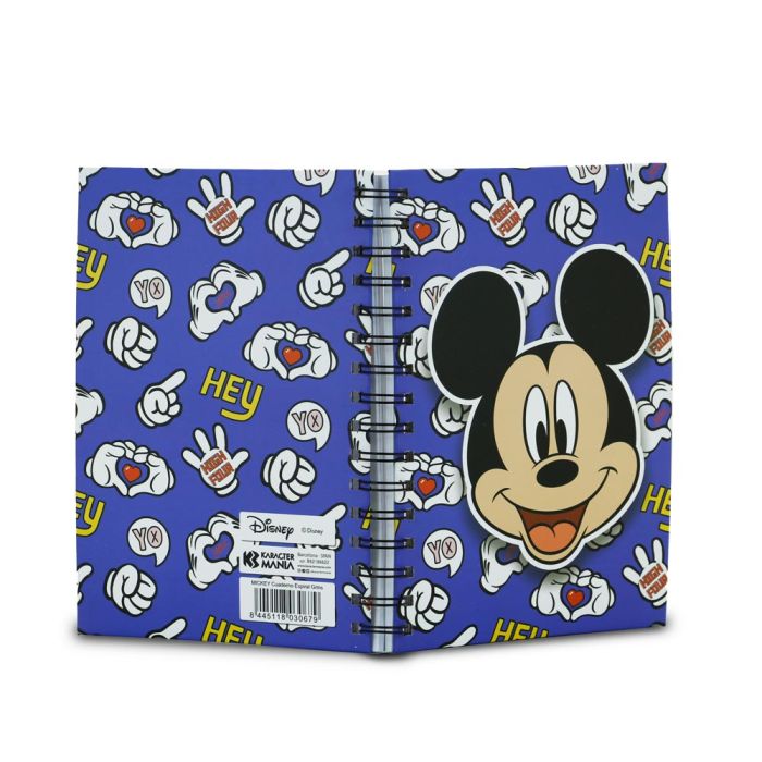 Caja Regalo con Cuaderno y Lápiz Fashion Grins Disney Mickey Mouse Azul 3