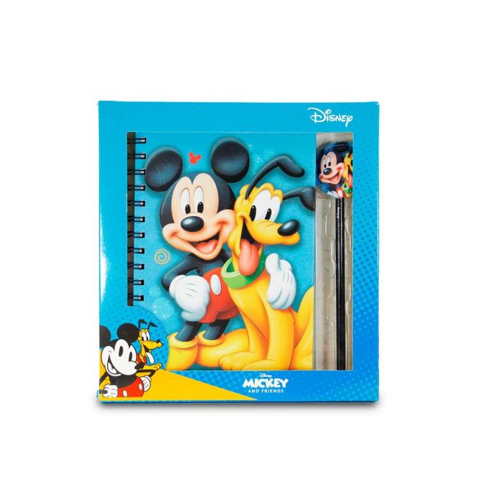 Caja Regalo con Cuaderno y Lápiz Fashion Pluto Disney Mickey Mouse Azul