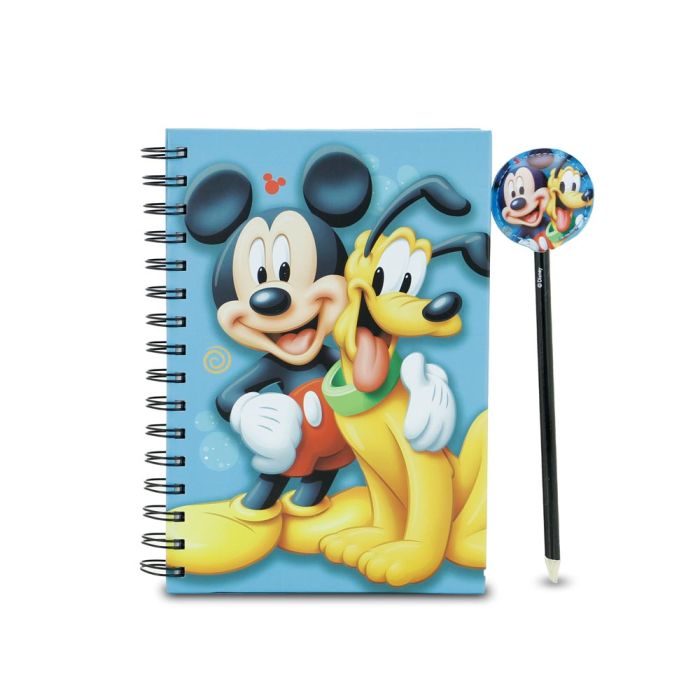 Caja Regalo con Cuaderno y Lápiz Fashion Pluto Disney Mickey Mouse Azul 1