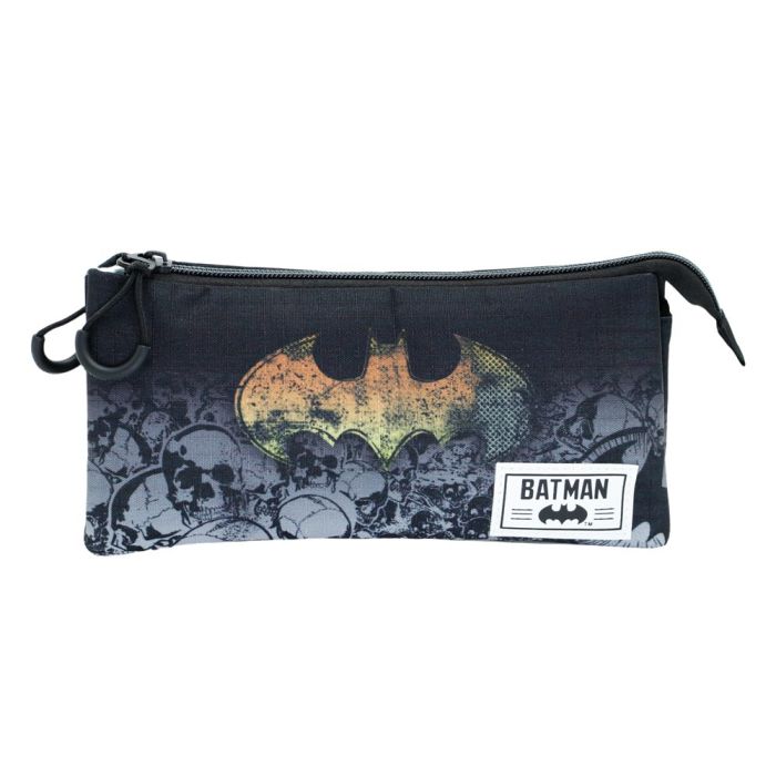 Estuche Portatodo Triple HS Skulls DC Comics Batman Negro 1