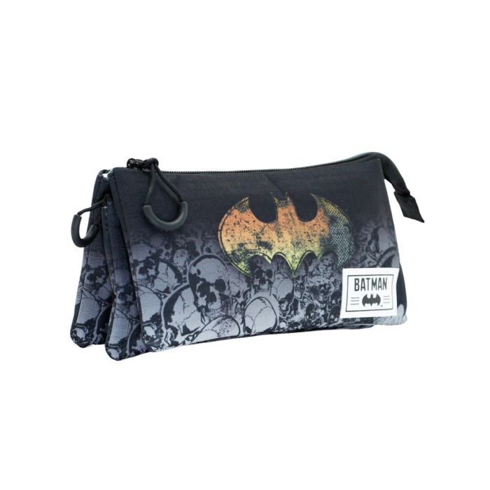 Estuche Portatodo Triple HS Skulls DC Comics Batman Negro 2